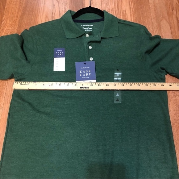 Croft & Barrow Men's Easy-Care Polo. Green. Small - Picture 3 of 6